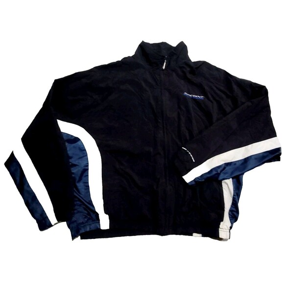 Vtg 90s Speedo Sport Systems Windbreaker Jacket Full Zip Colourblock Zip Pockets